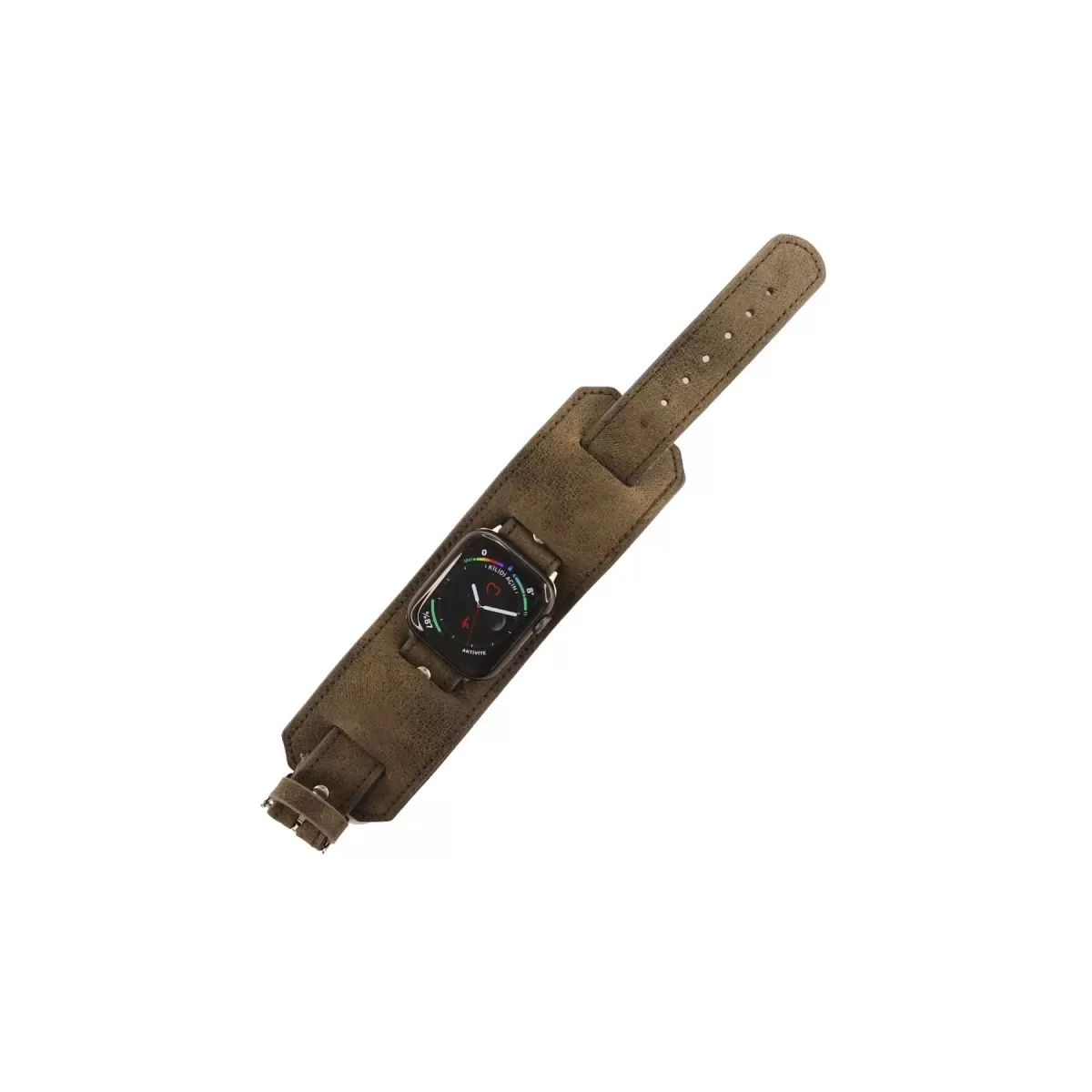Newface Apple Watch 42mm NL17 Deri Kordon - Kahverengi