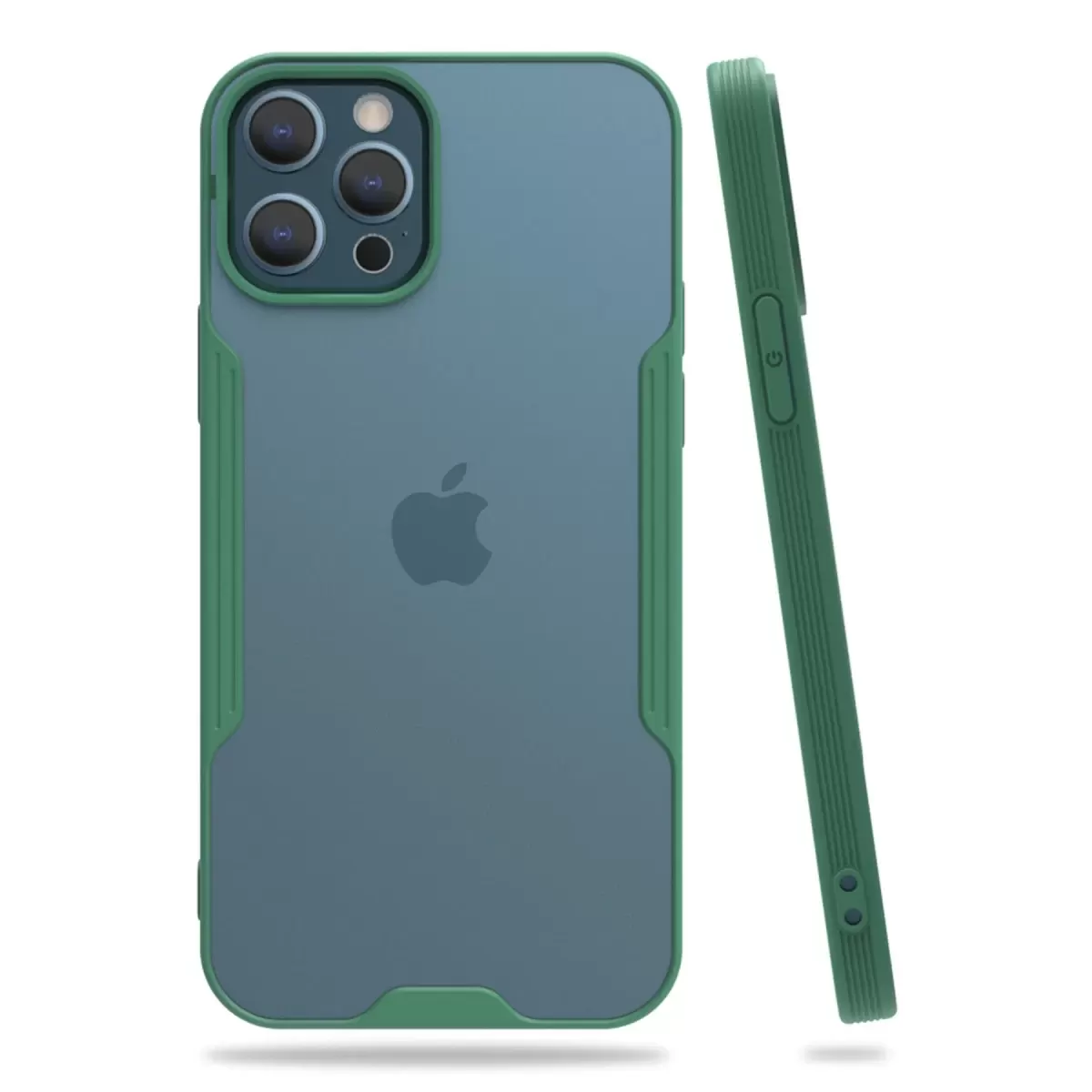 Newface Apple iPhone 12 Pro Max Kılıf Platin Silikon - Yeşil