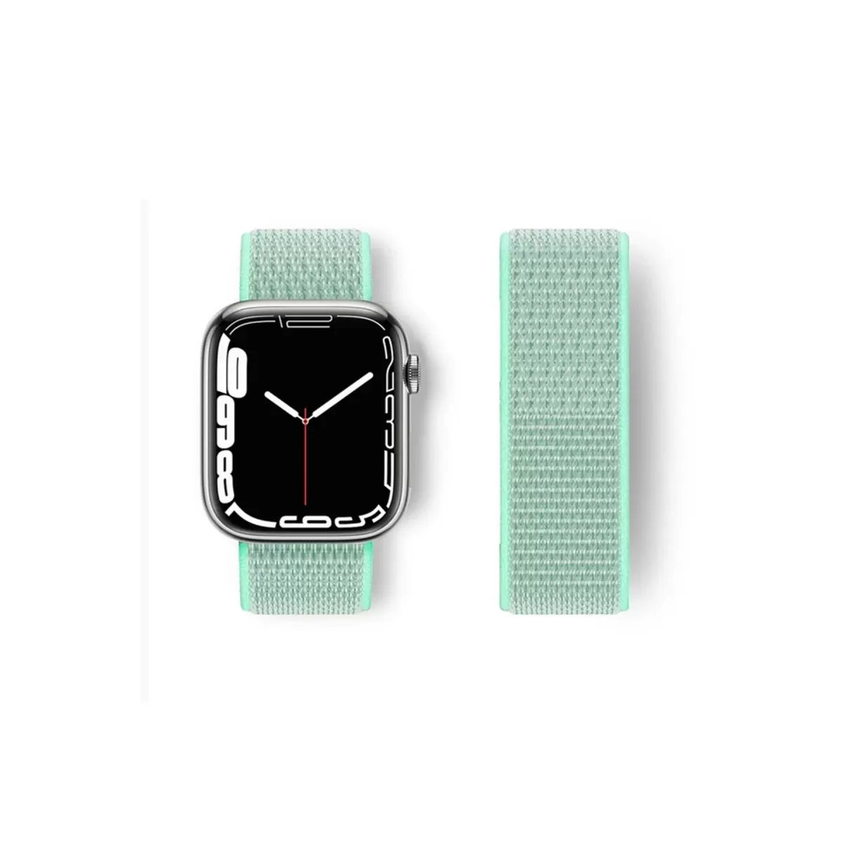 Newface Apple Watch 42mm Hasırlı Cırtcırtlı Kordon - Turkuaz