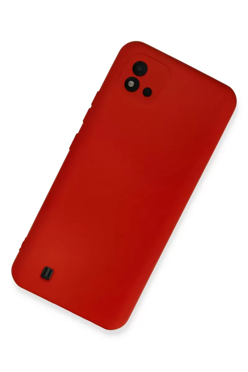 Newface Realme C11 2021 Kılıf Nano içi Kadife Silikon - Kırmızı