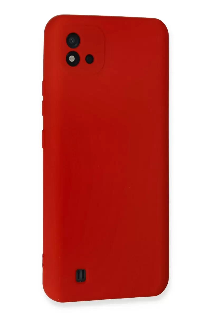 Newface Realme C11 2021 Kılıf Nano içi Kadife Silikon - Kırmızı