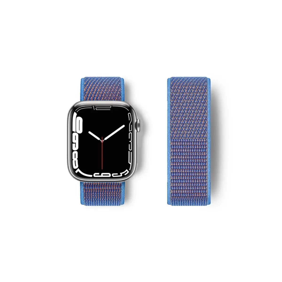 Newface Apple Watch 42mm Hasırlı Cırtcırtlı Kordon - Mor