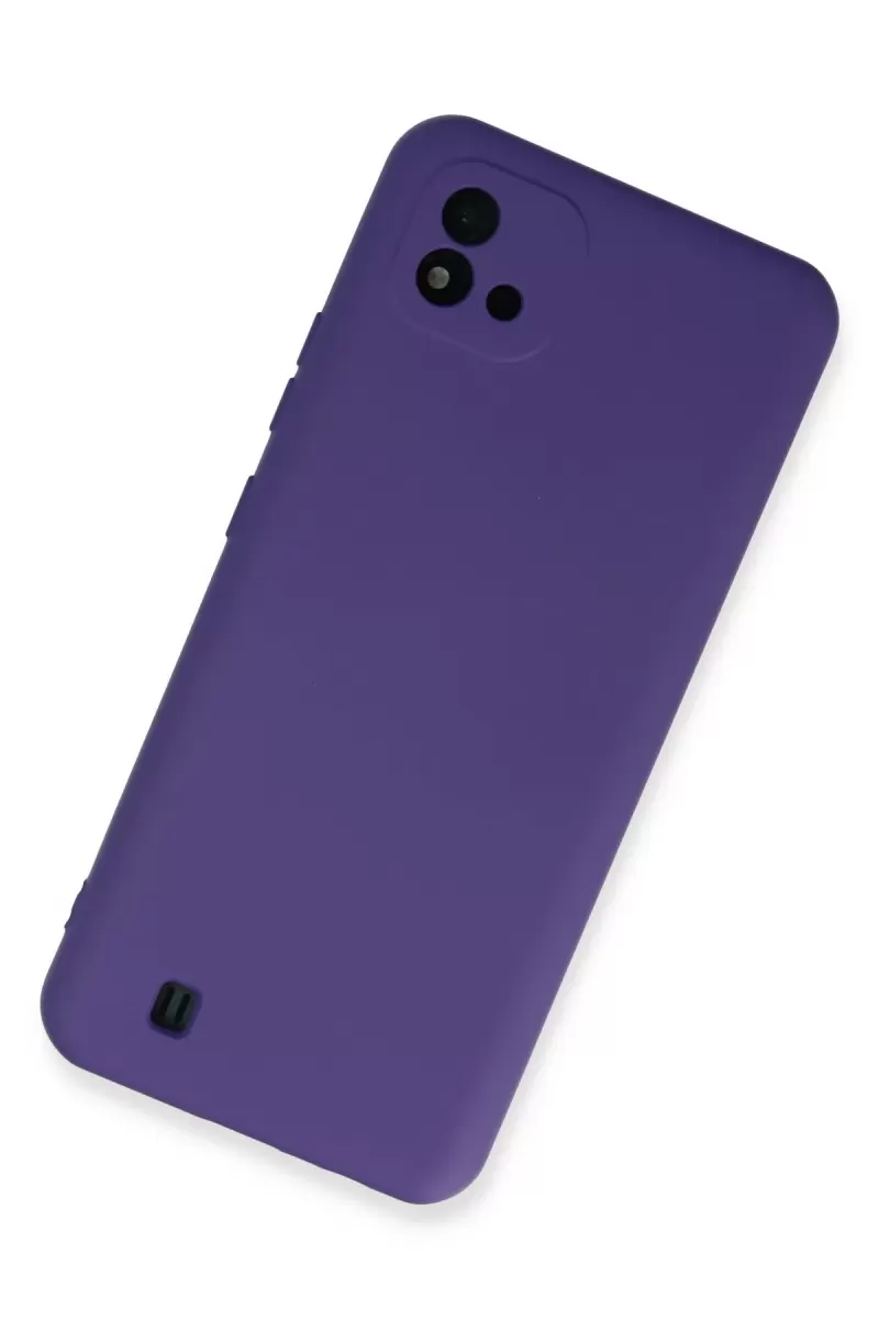 Newface Realme C11 2021 Kılıf Nano içi Kadife Silikon - Mor
