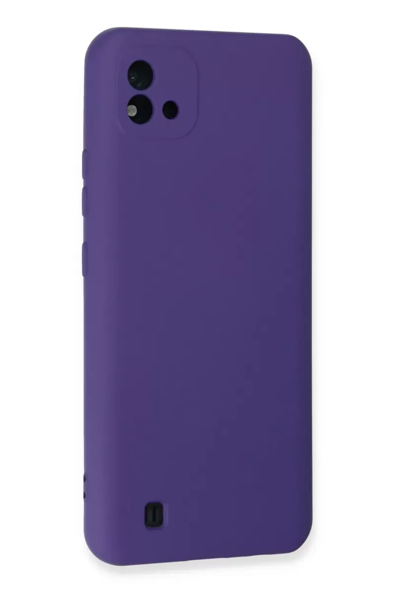 Newface Realme C11 2021 Kılıf Nano içi Kadife Silikon - Mor