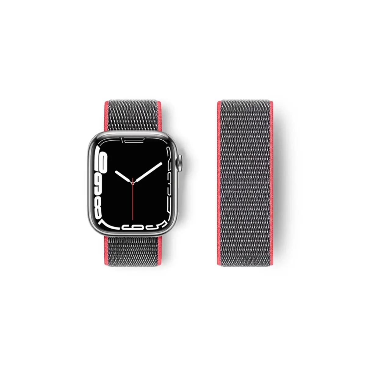 Newface Apple Watch 38mm Hasırlı Cırtcırtlı Kordon - Pembe