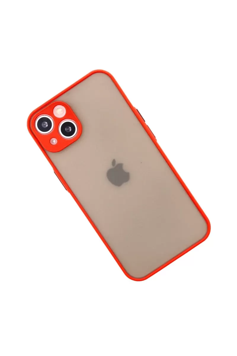 Newface Apple iPhone 13 Mini Kılıf Montreal Silikon Kapak - Kırmızı
