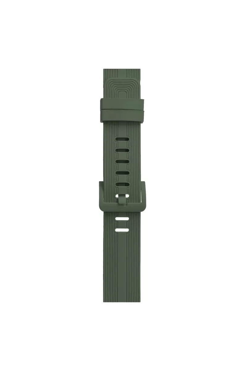 Newface Apple Watch 38mm KR408 Çizgili Silikon Kordon - Koyu Yeşil