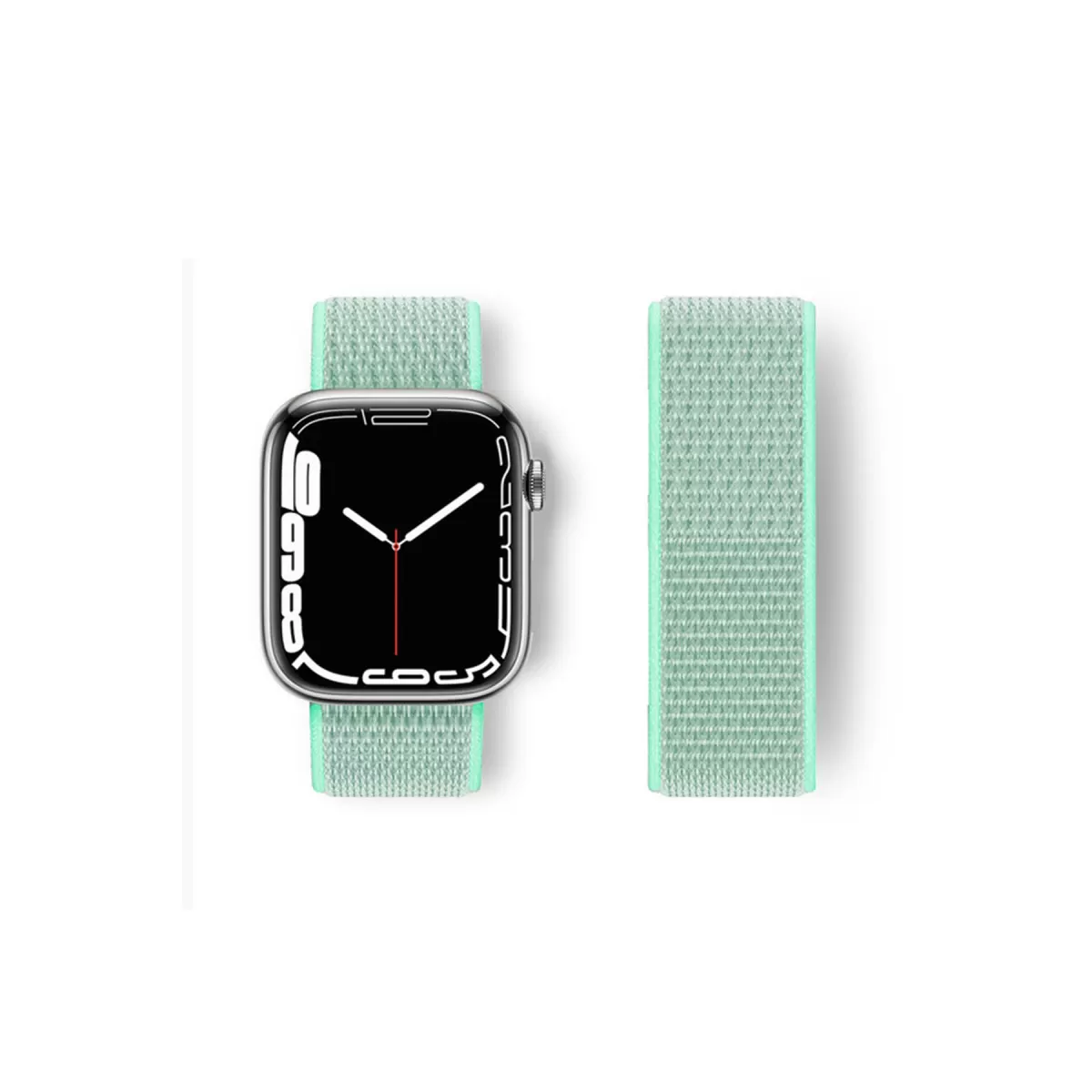 Newface Apple Watch 38mm Hasırlı Cırtcırtlı Kordon - Turkuaz