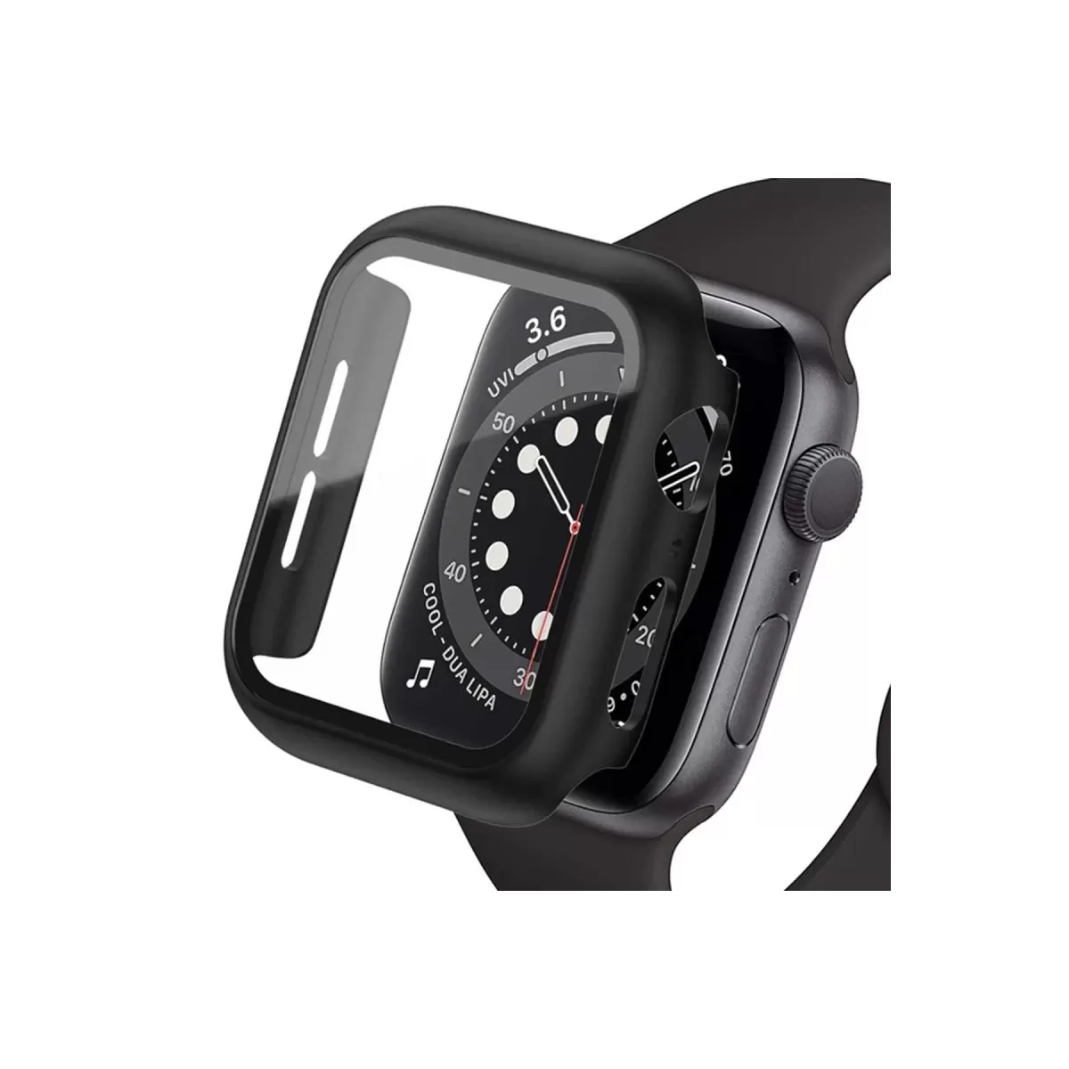Newface Apple Watch Ultra 49mm Camlı Kasa Ekran Koruyucu - Siyah