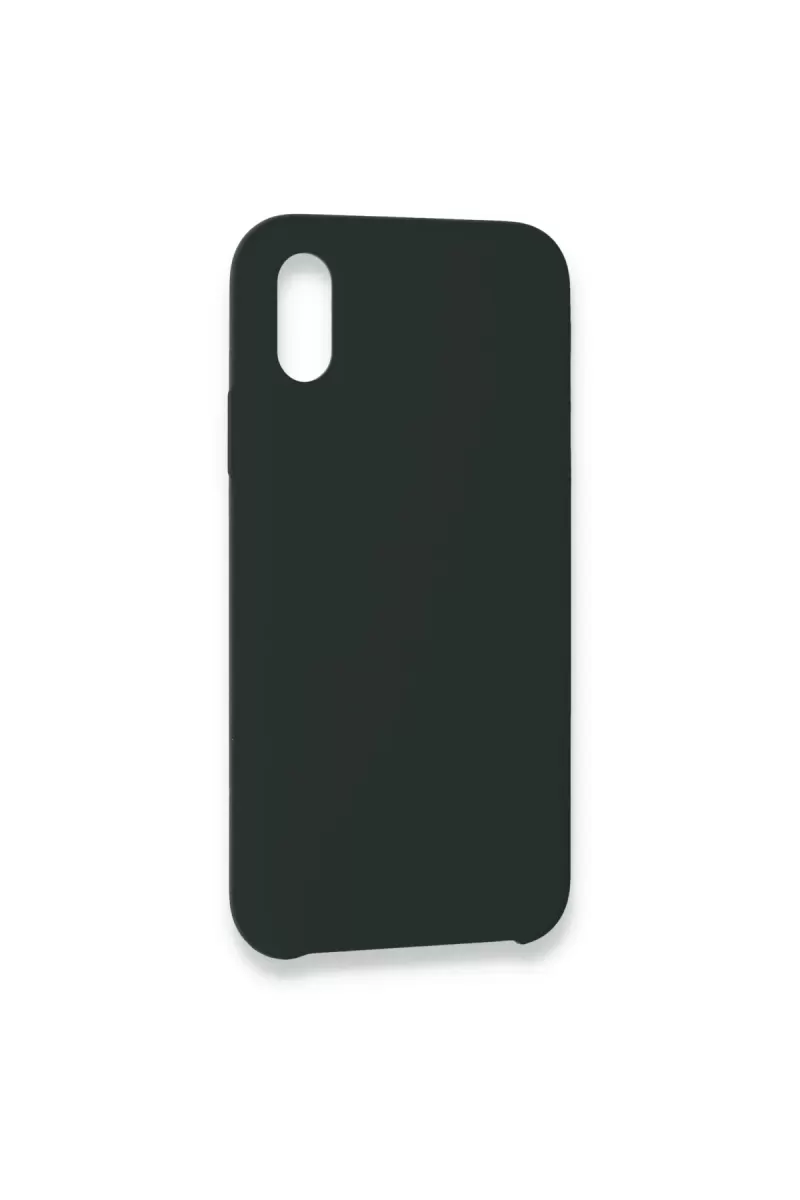 Newface Apple iPhone XS Max Kılıf Lansman Legant Silikon - Koyu Yeşil