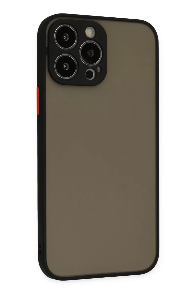 Newface Apple iPhone 13 Pro Kılıf Montreal Silikon Kapak - Siyah