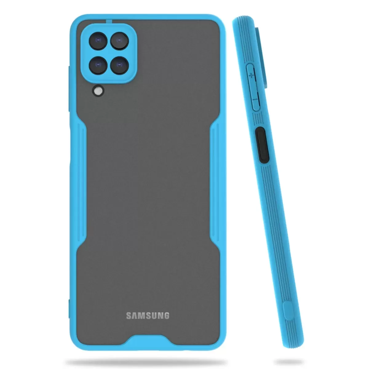 Newface Samsung Galaxy A22 Kılıf Platin Silikon - Mavi