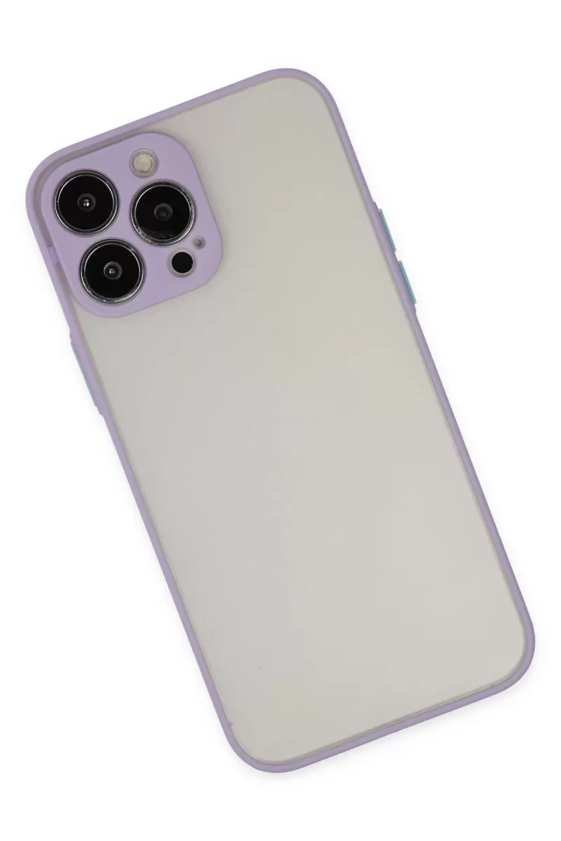 Newface Apple iPhone 13 Pro Kılıf Montreal Silikon Kapak - Mor
