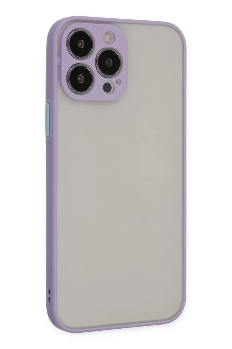 Newface Apple iPhone 13 Pro Kılıf Montreal Silikon Kapak - Mor