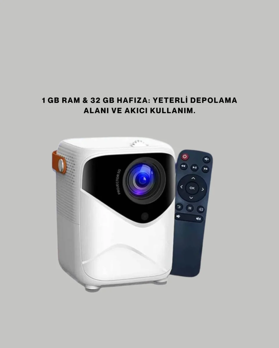 Çoklu Giriş Destekli Projektör – HDMI, USB ve Kulaklık Bağlantı Seçenekleriyle Geniş Uyumluluk
