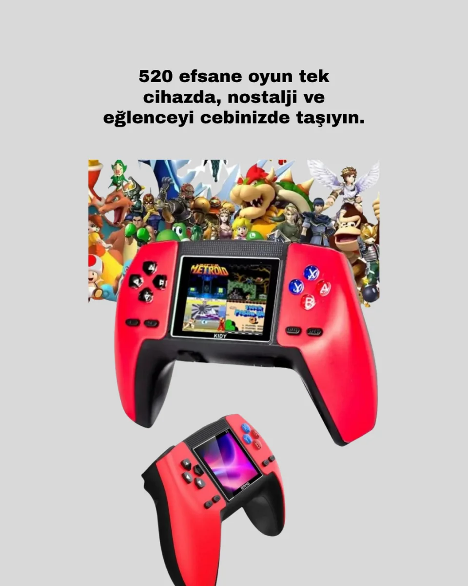 P5 Retro GamePad 520 Oyunlu Taşınabilir Oyun Konsolu