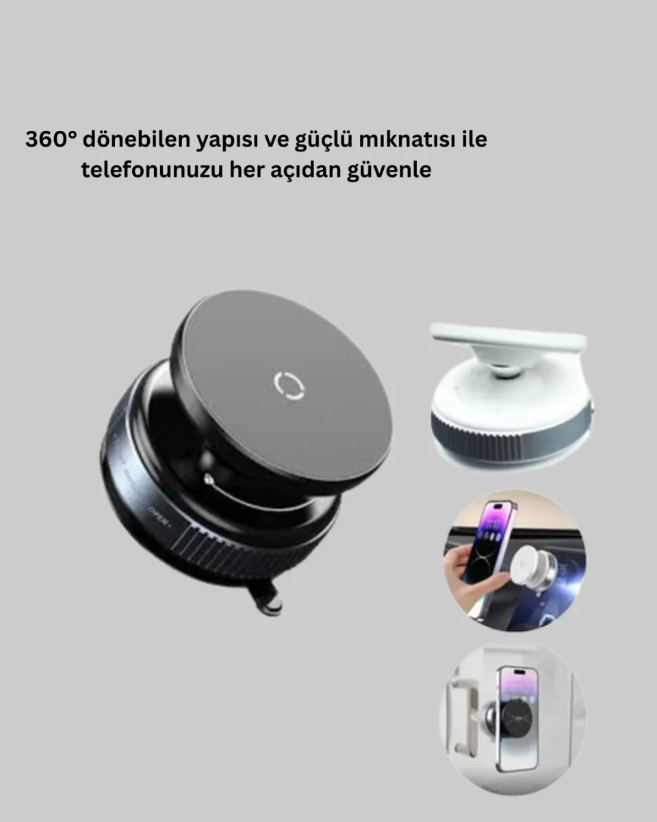 Vakumlu Manyetik Araç İçi Telefon Standı