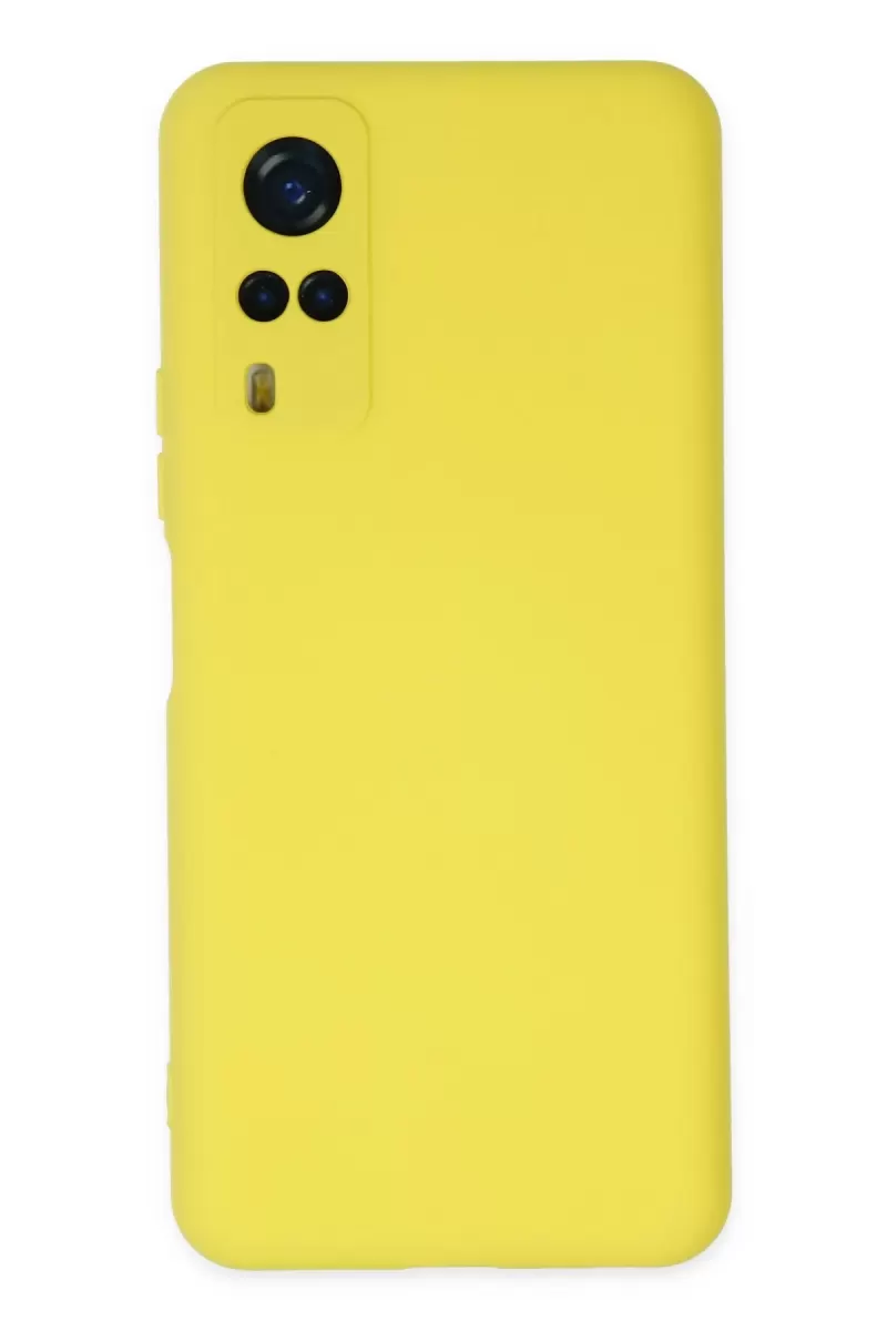 Newface Vivo Y53S Kılıf Nano içi Kadife Silikon - Sarı
