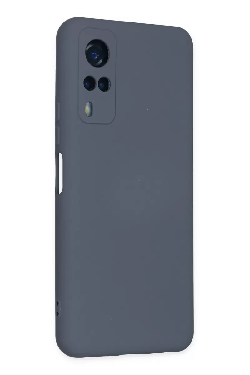 Newface Vivo Y53S Kılıf Nano içi Kadife Silikon - Gri