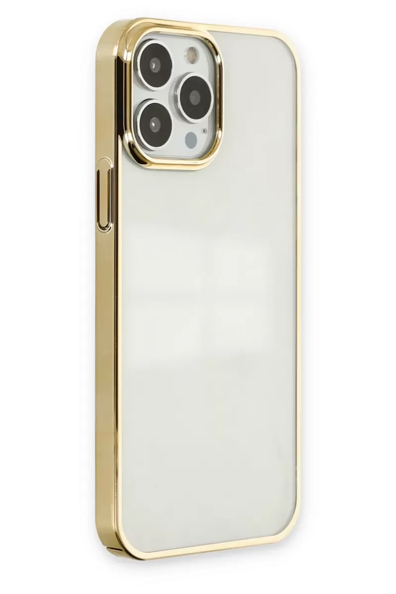 Newface Apple iPhone 13 Pro Max Kılıf Element Silikon - Gold