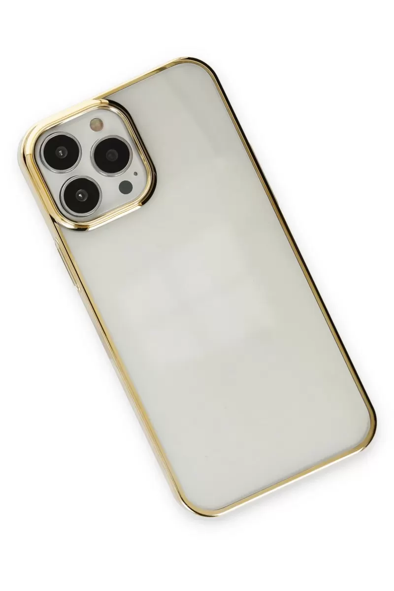 Newface Apple iPhone 13 Pro Max Kılıf Element Silikon - Gold