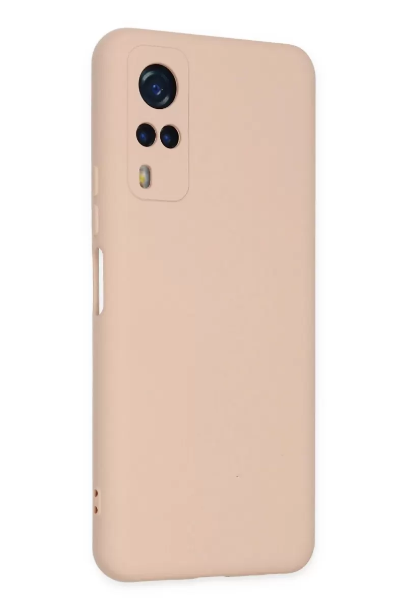 Newface Vivo Y53S Kılıf Nano içi Kadife Silikon - Pudra