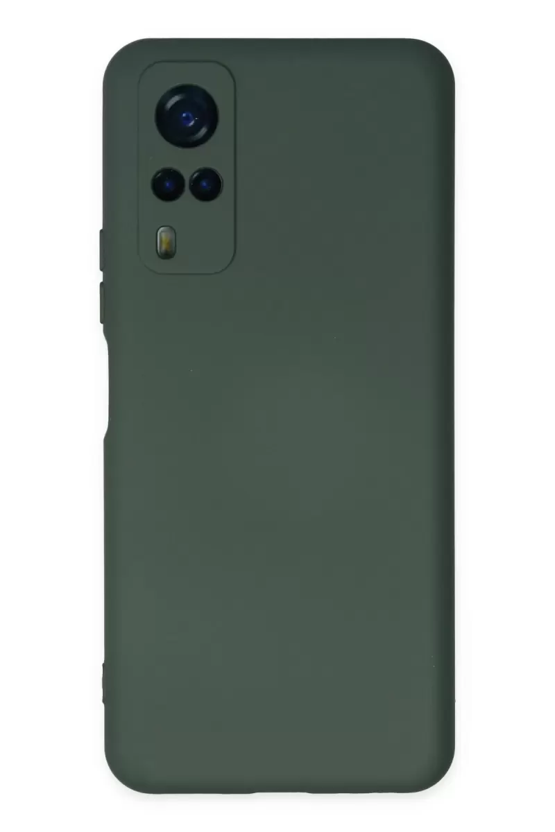 Newface Vivo Y53S Kılıf Nano içi Kadife Silikon - Koyu Yeşil