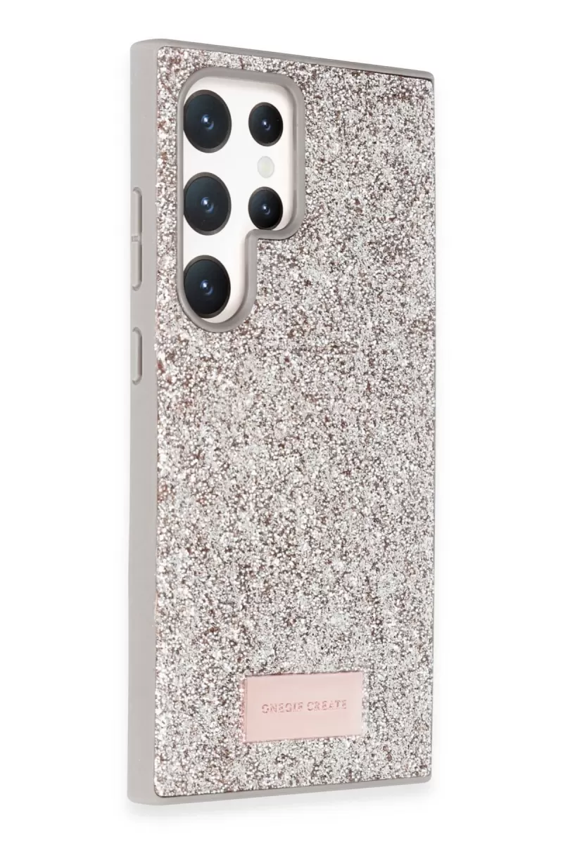 Onegif Samsung Galaxy S23 Ultra Bright Simli Kapak - Gold