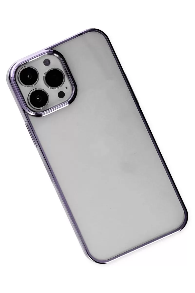 Newface Apple iPhone 13 Pro Max Kılıf Element Silikon - Mor