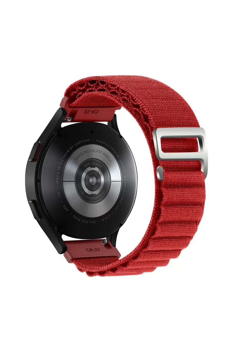 Newface Watch 22mm KR410 Kumaş Kordon - Kırmızı