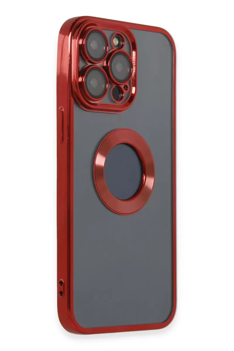 Newface Apple iPhone 14 Pro Max Kılıf Slot Silikon - Kırmızı