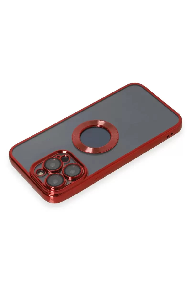 Newface Apple iPhone 14 Pro Max Kılıf Slot Silikon - Kırmızı
