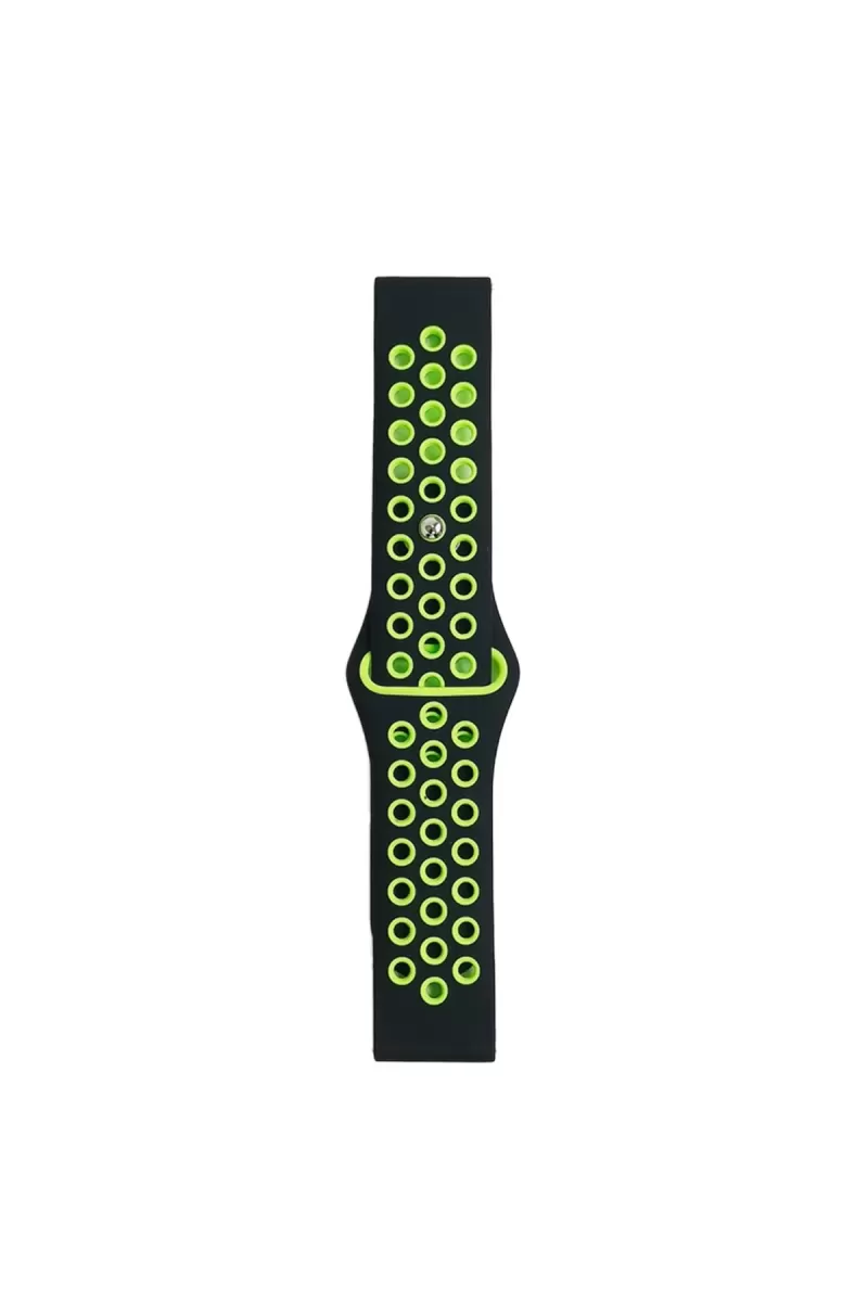 Newface Watch 20mm Spor Delikli Kordon - Siyah-Yeşil