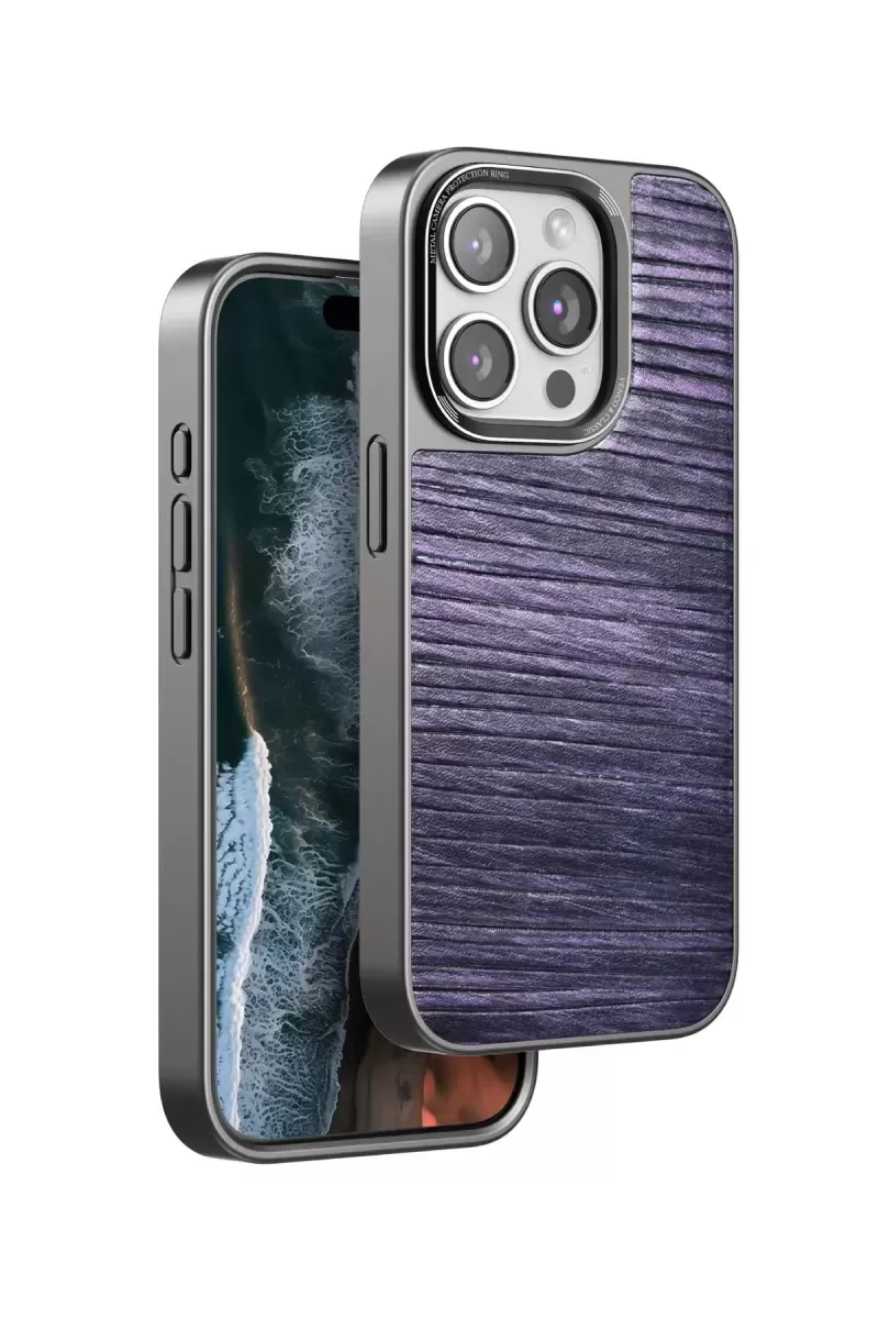 Venco Apple iPhone 14 Pro Max Wave Kapak - Derin Mor