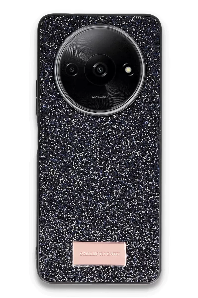 Onegif Xiaomi Redmi A3 4G Bright Simli Kapak - Siyah