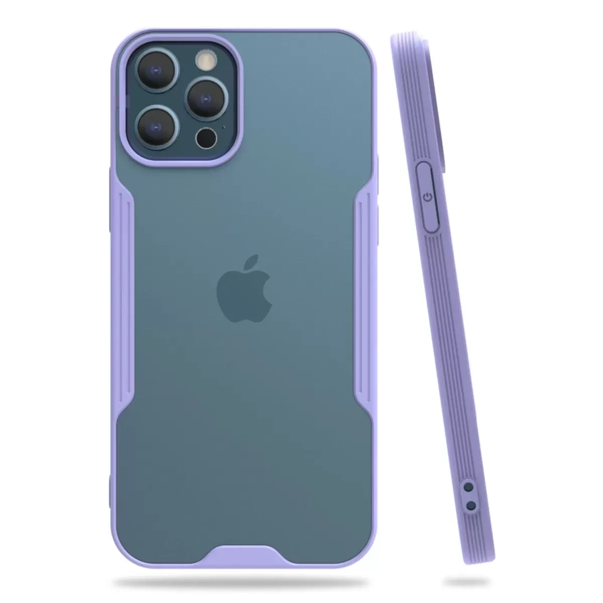 Newface Apple iPhone 12 Pro Max Kılıf Platin Silikon - Lila