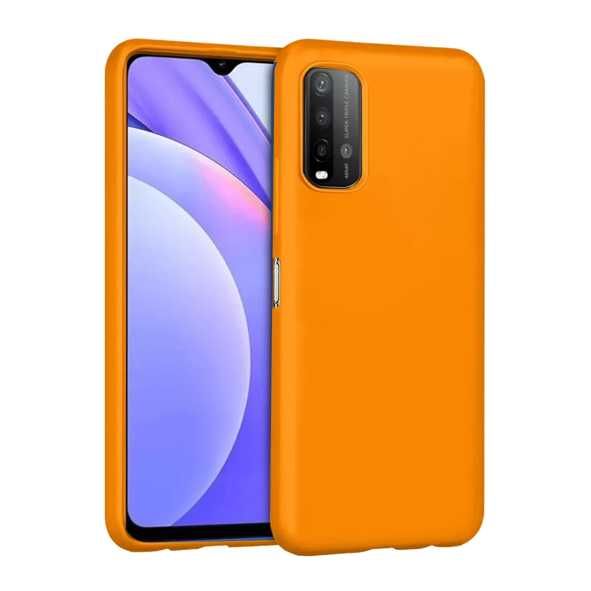 Newface Xiaomi Redmi 9T Kılıf Nano içi Kadife Silikon - Turuncu