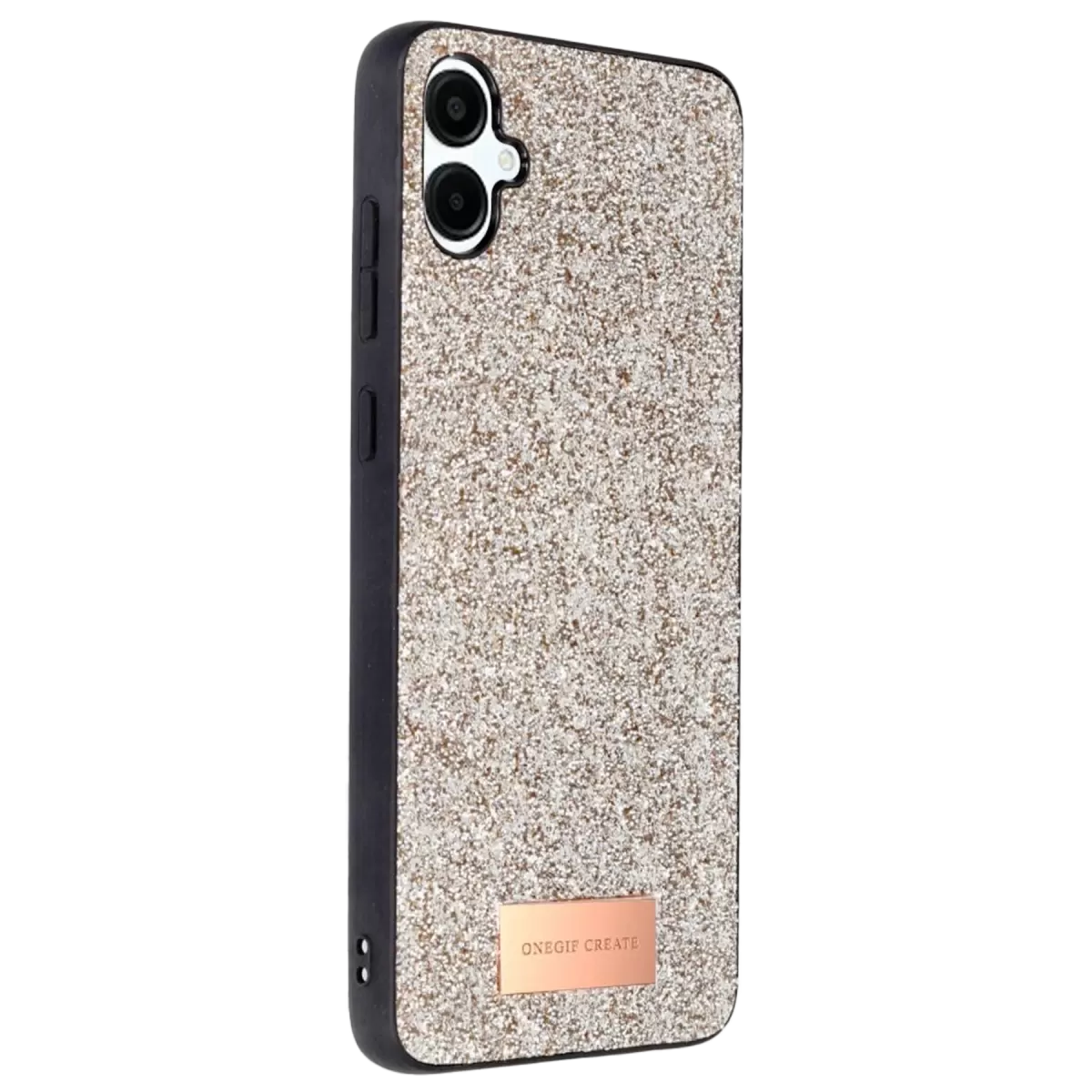 Onegif Samsung Galaxy A06 Bright Simli Kapak - Gold