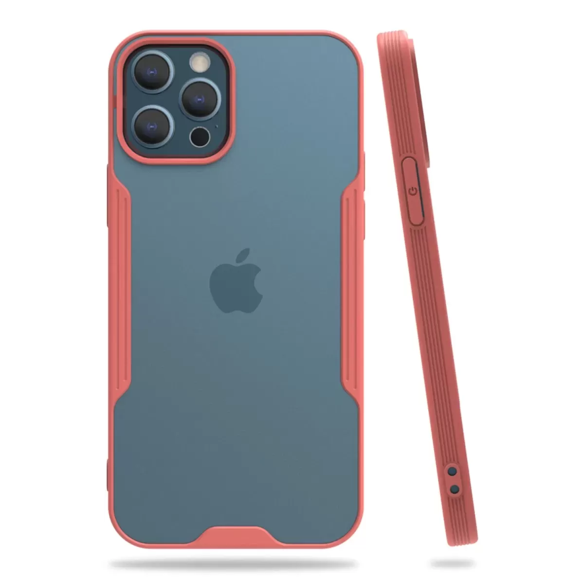 Newface Apple iPhone 12 Pro Max Kılıf Platin Silikon - Pembe