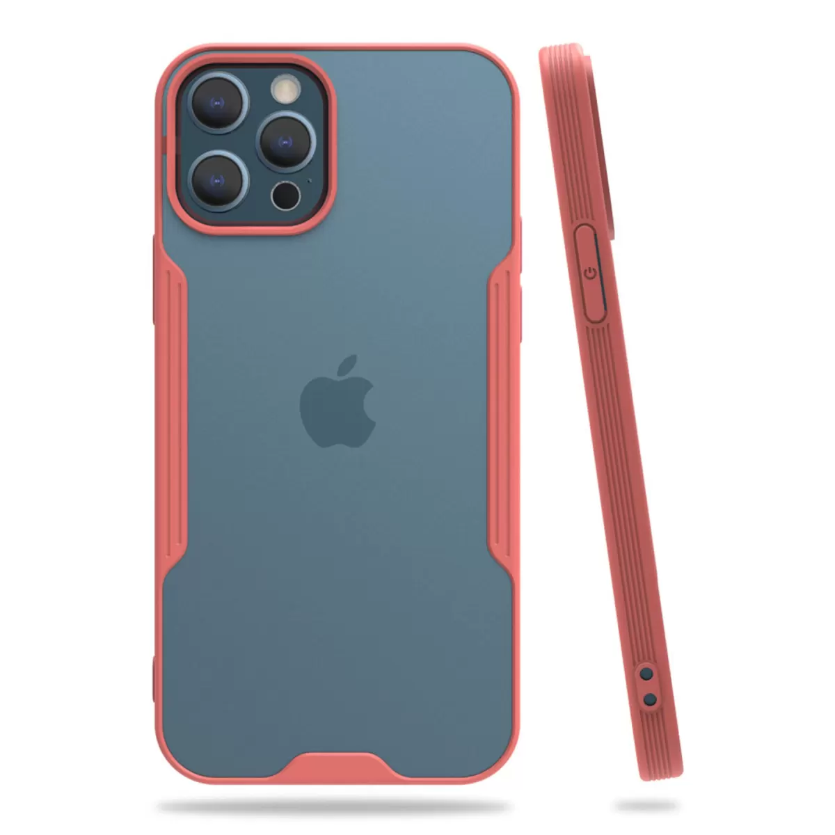 Newface Apple iPhone 12 Pro Max Kılıf Platin Silikon - Pembe