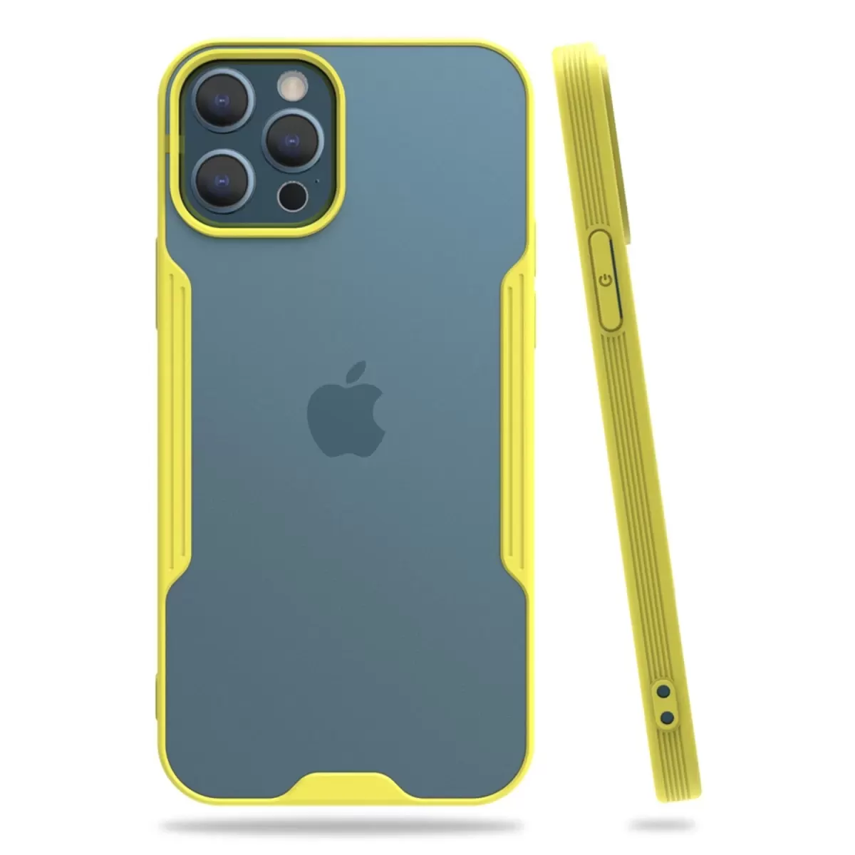 Newface Apple iPhone 12 Pro Max Kılıf Platin Silikon - Sarı