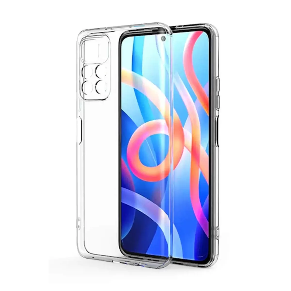 Newface Xiaomi Poco M4 Pro 4G Kılıf Lüx Şeffaf Silikon