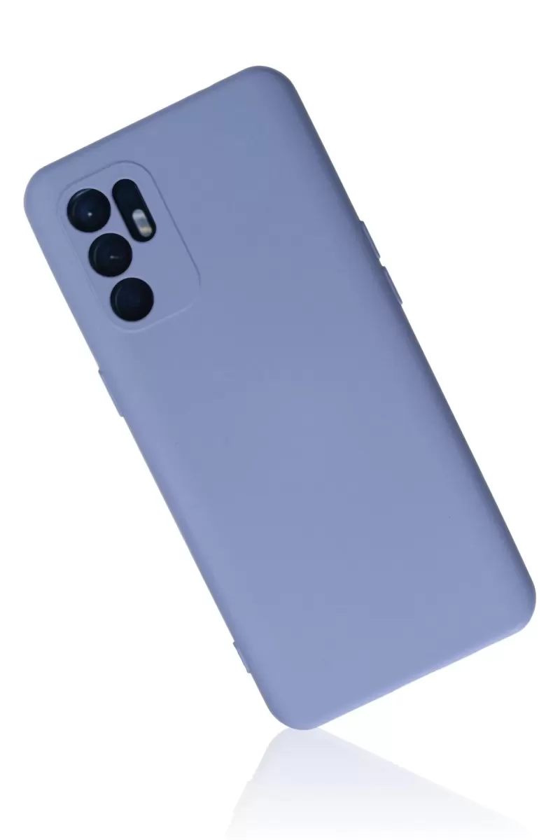 Newface Oppo Reno 6 Kılıf Nano içi Kadife Silikon - Lila