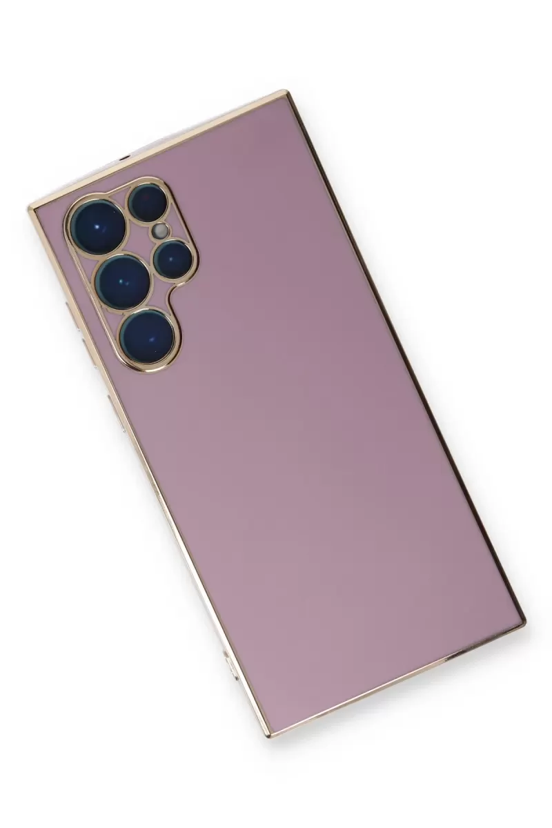 Newface Samsung Galaxy S22 Ultra Kılıf Volet Silikon - Mor