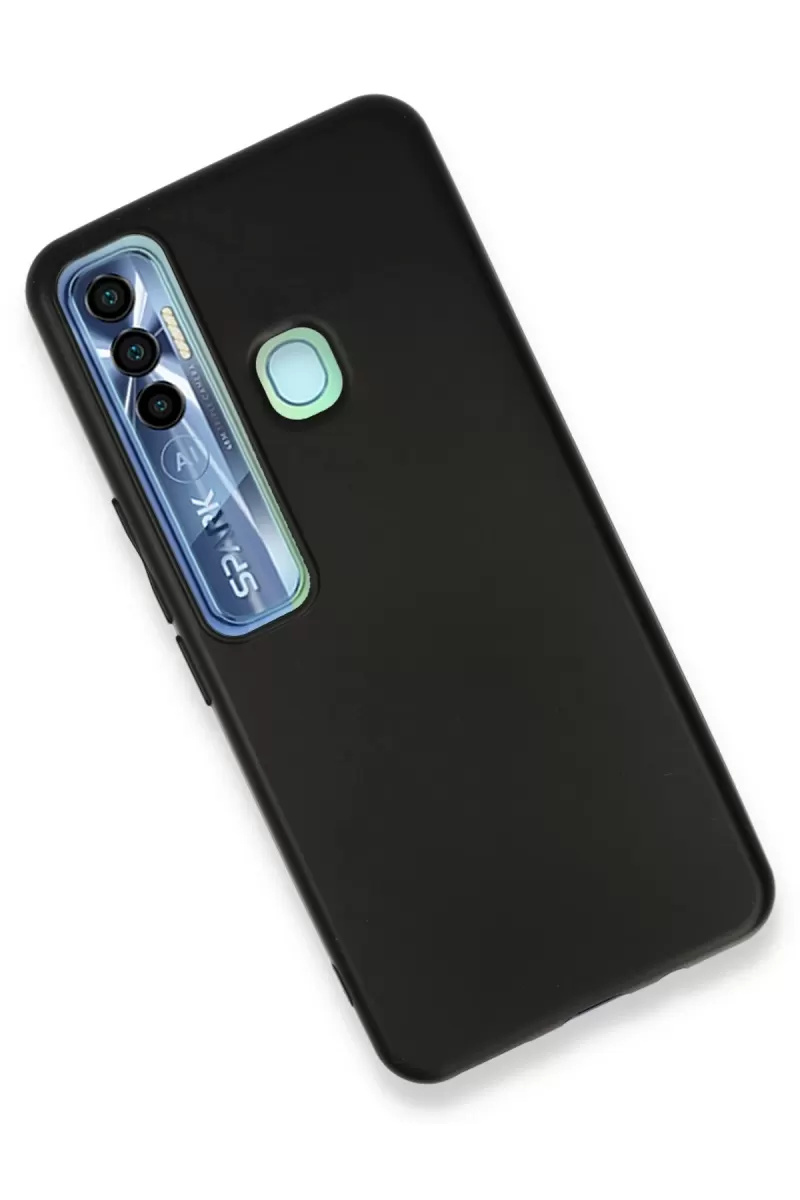 Newface Tecno Spark 7 Pro Kılıf First Silikon - Siyah