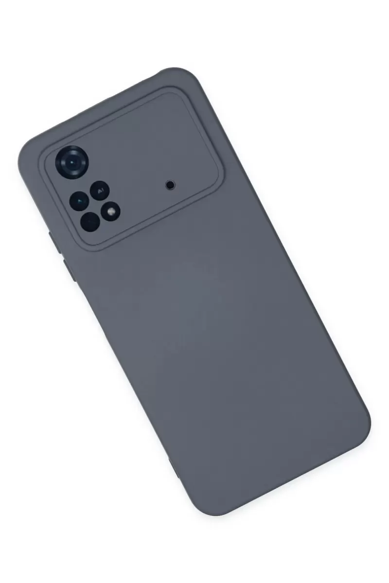 Newface Xiaomi Poco M4 Pro 4G Kılıf Nano içi Kadife Silikon - Gri