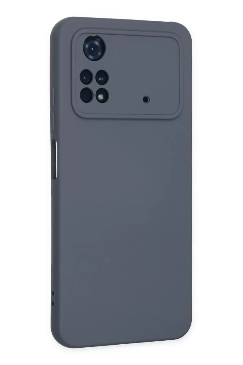 Newface Xiaomi Poco M4 Pro 4G Kılıf Nano içi Kadife Silikon - Gri