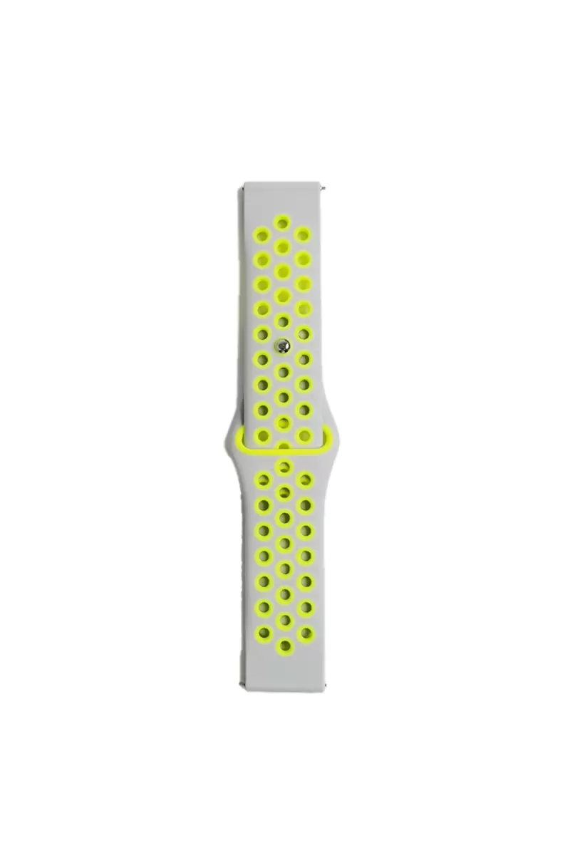 Newface Watch 22mm Spor Delikli Kordon - Gri-Yeşil