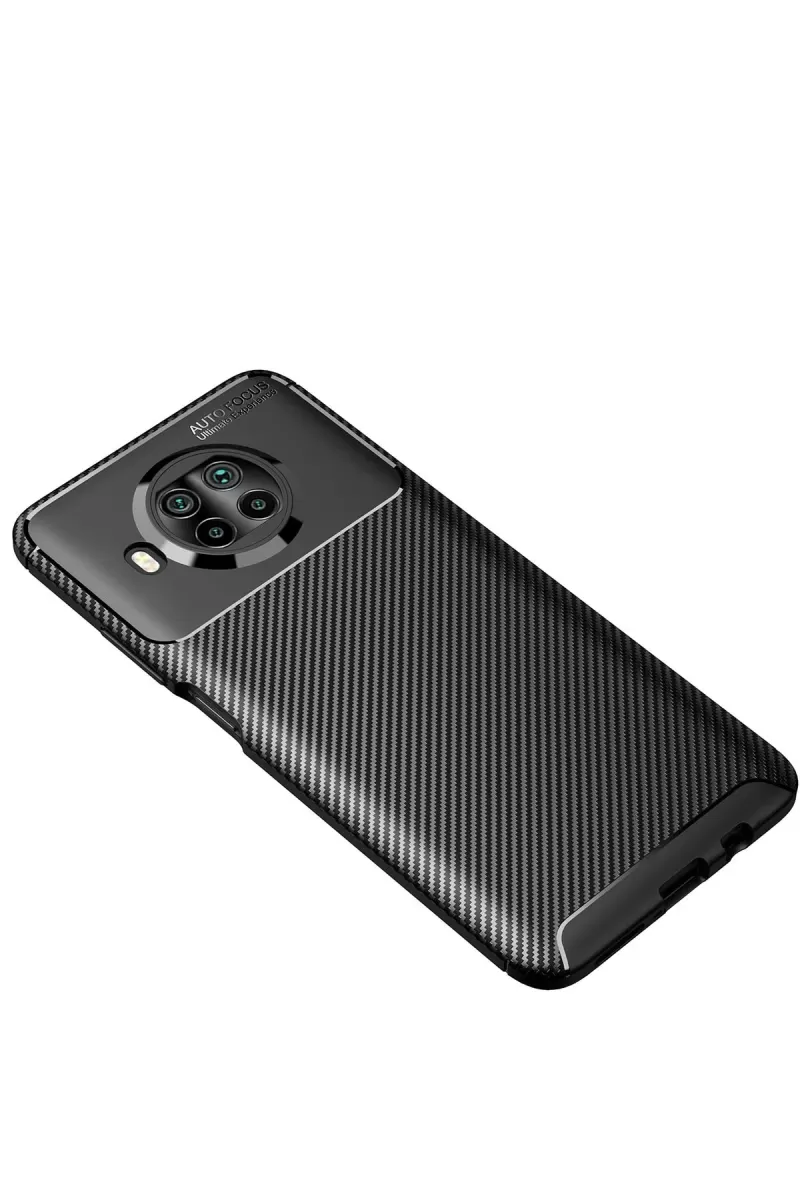 Newface Xiaomi Mi 10T Lite Kılıf Auto Focus Karbon Kapak - Siyah