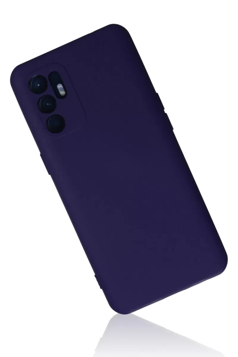 Newface Oppo Reno 6 Kılıf Nano içi Kadife Silikon - Mor